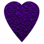 Heart in Purple Colors. Patterned Heart Design. Acrylic Cut Outs