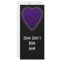 Heart in Purple Colors. Patterned Heart Design. Full Color Rack Card