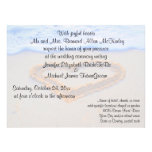Heart in  Sand Beach Wedding invitations
