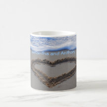 Heart in Sand Coffee Mug