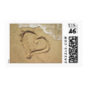 Heart in Sand Love stamps stamp