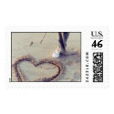 heart in sand postage