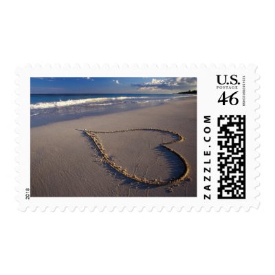 heart in sand stamps