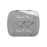 Heart in sand thank you wedding favor candy tins at Zazzle