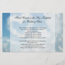 Heart in the Clouds, Blue Sky Romantic Love Flyer Design