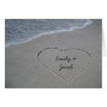 Heart in the Sand Beach Happy Anniversary Card