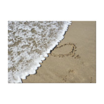 Heart in the Sand Canvas Gallery Wrap Canvas