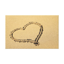 Heart in the Sand Canvas Print