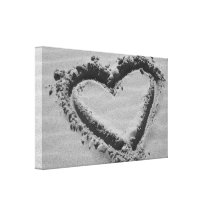 Heart in the Sand Gallery Wrap Canvas