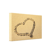 Heart In The Sand Gallery Wrapped Canvas