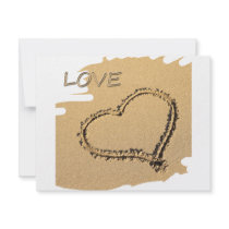 Heart in the sand invitations by BurchellDesign Heart in the sand invitations