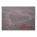 Heart in the Sand Love Card by graehl Heart in the Sand Love Card