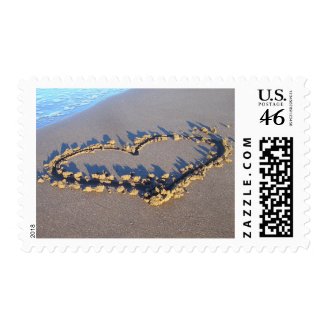 Heart in the Sand Love Stamps