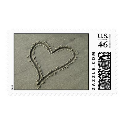 heart in the sand postage
