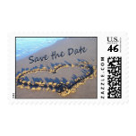 Heart in the Sand Save the Date Postage Stamps