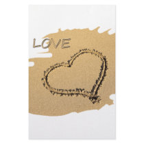 Heart in the sand stationery by BurchellDesign Heart in the sand stationery