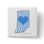 Heart Indiana Blue Button