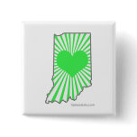Heart Indiana Green Button