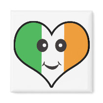 heart irish smiley magnets