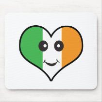 heart irish smiley mousepads