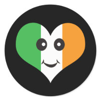heart irish smiley stickers