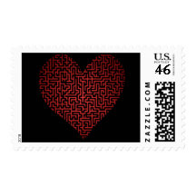 Heart is a Maze Postage