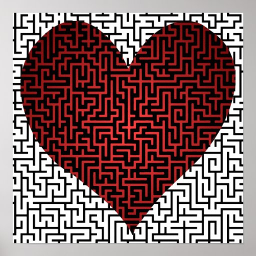 heart-is-a-maze-print-zazzle