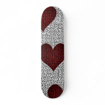 Heart is a Maze Skateboard by Jaenne Heart is a Maze Skateboard