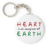 Heart is anagram of Earth Key Chains