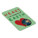 Heart is Earth anagram Flexible Magnets