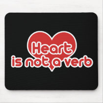 Heart is not a verb Internet speak mousepads