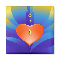 Heart & Key magnets by Lidusik Heart & Key magnets