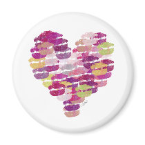 Heart Kiss Magnet by ValeriesGallery Heart Kiss Magnet