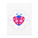 heart ladybug sets.ai postcards