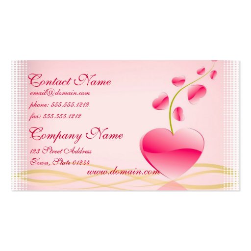 Heart Life Business Card (front side)