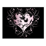 Heart light pink postcards