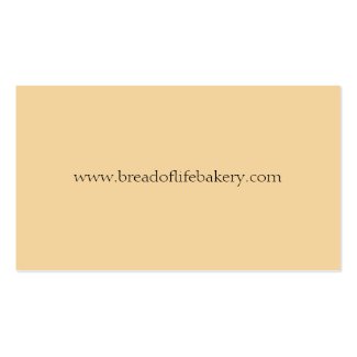 Heart loaf of bread bakery baking business card