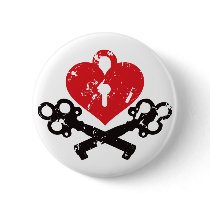 Heart Lock and Keys buttons by visualnewbie Heart Lock and Keys buttons