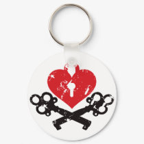 Heart Lock and Keys keychains by visualnewbie Heart Lock and Keys keychains