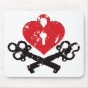 Heart Lock and Keys mousepads by visualnewbie Heart Lock and Keys mousepads