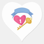 Heart Lock Heart Sticker