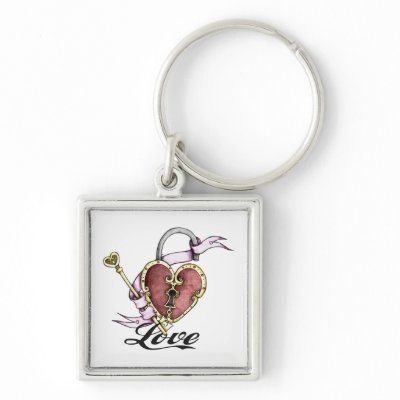 lock and key tattoos. Great key chain for Valentine#39;s Day or just to show your love anytime. The hear lock and key is done in a tattoo style in colours of red, pink,
