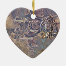 heart lockrd forever wedding ornament