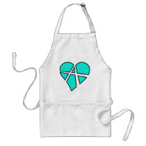 Heart Love Anarchy Symbol Anarchist Anarchism Aprons