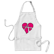 Heart Love Anarchy Symbol Anarchist Anarchism aprons by inquester Heart Love Anarchy Symbol Anarchist Anarchism aprons