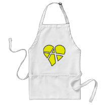 Heart Love Anarchy Symbol Anarchist Anarchism Apron