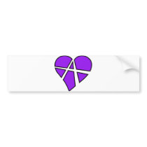 Heart Love Anarchy Symbol Anarchist Anarchism bumper stickers