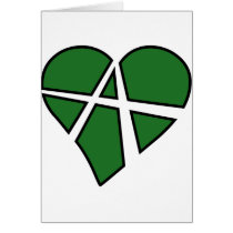 Heart Love Anarchy Symbol Anarchist Anarchism Cards