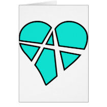 Heart Love Anarchy Symbol Anarchist Anarchism Card