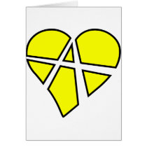 Heart Love Anarchy Symbol Anarchist Anarchism Greeting Card